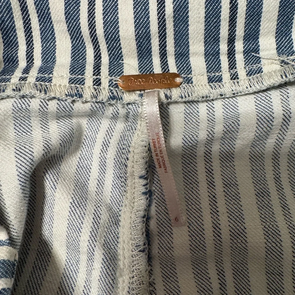 Free People Paperbag Waist Striped Shorts - Picture 6 of 7